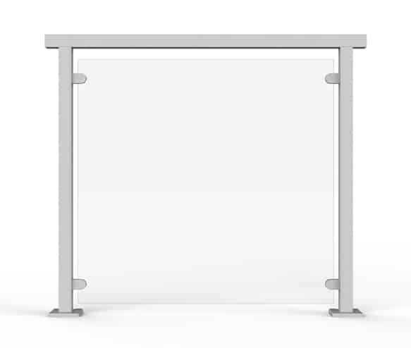 Garde-corps en verre avec poteaux en aluminium !