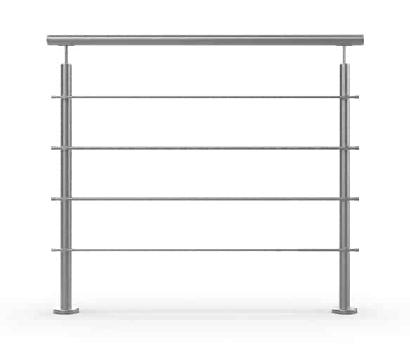 Garde-corps en inox à barreaux horizontaux